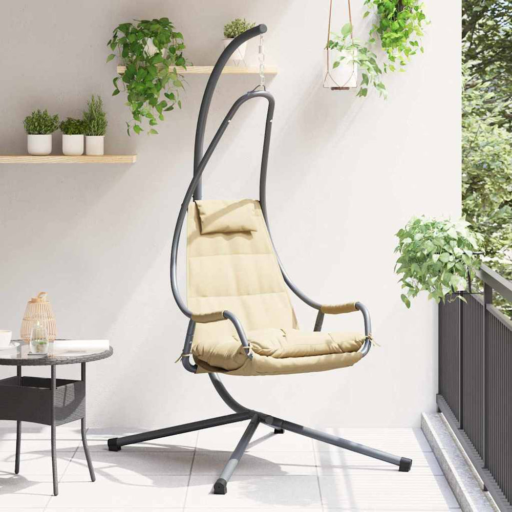 Hängesessel Beige Stahl 196,5 cm