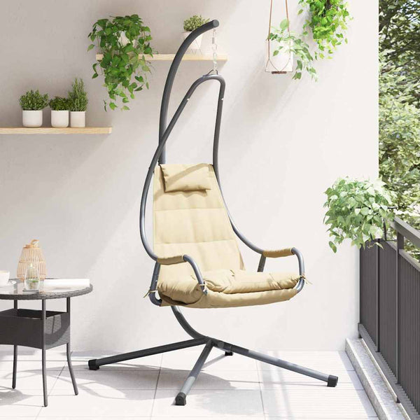 Hängesessel Beige Stahl 196,5 cm