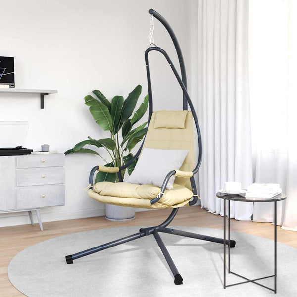 Hängesessel Beige Stahl 196,5 cm