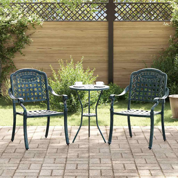 Grüne Gartenstühle 2er Set Aluminium
