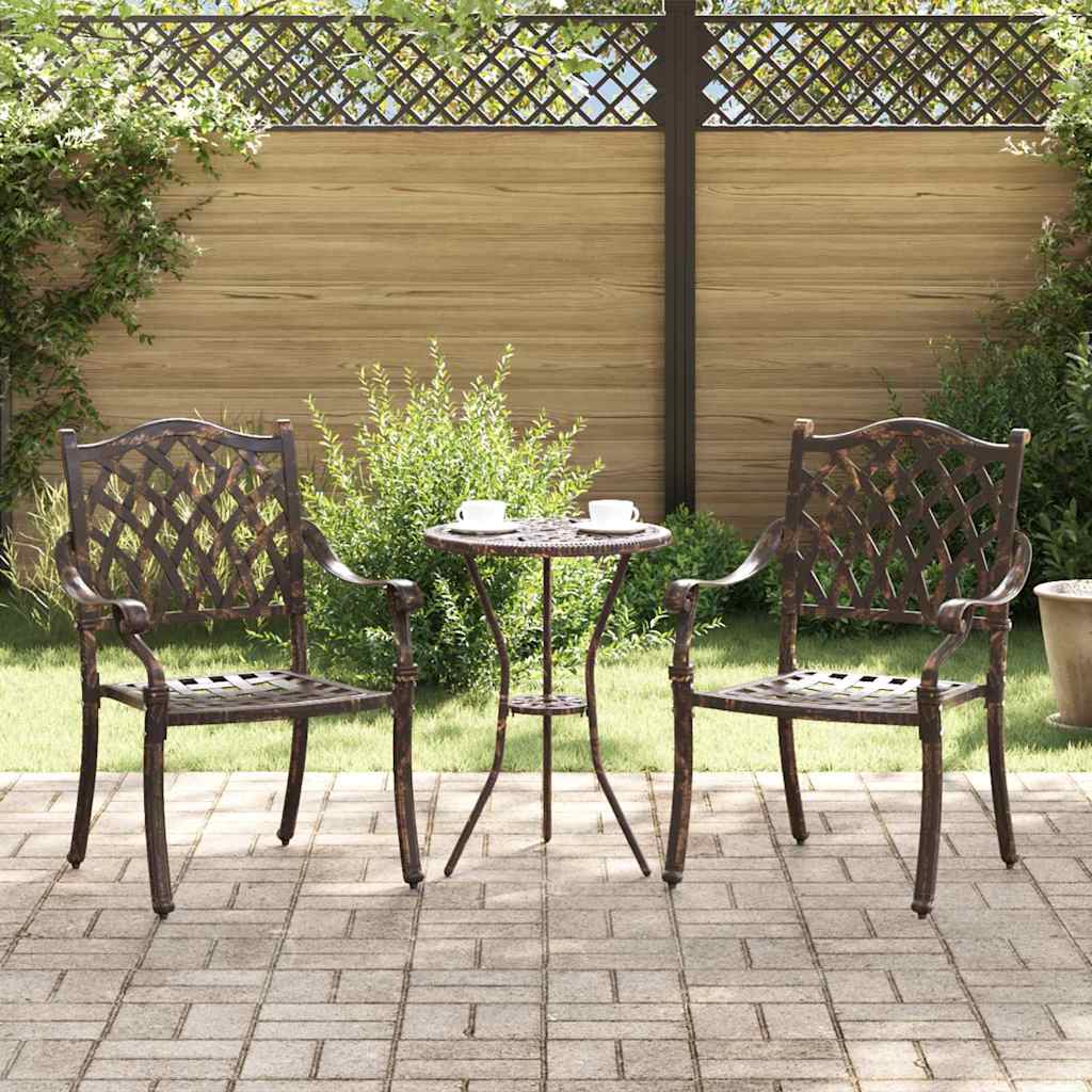 Bronze Gartenstühle, 2er Set