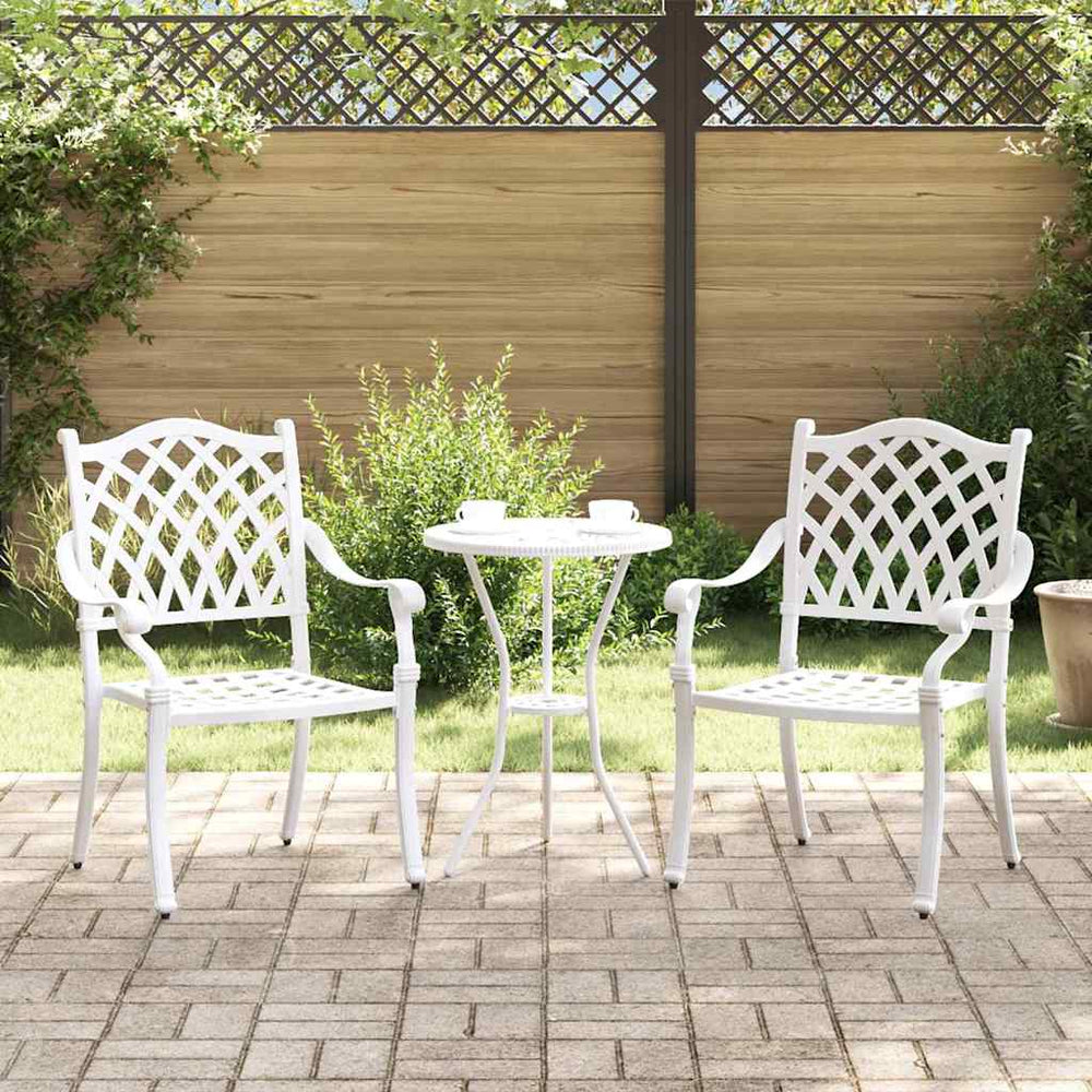 vidaXL Chaises de jardin 2 pcs Blanc 56 x 55 x 92,5 cm Aluminium