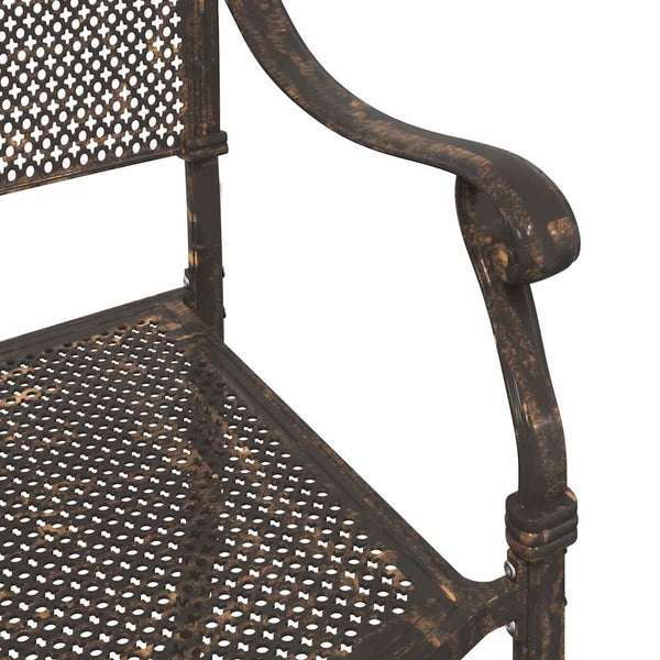 Bronze Gartenstühle 2er Set Aluminium