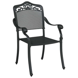 Gartenstuhl 2er Set Schwarz Aluminium