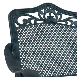 Gartenstuhl 2er Set Grün Aluminium