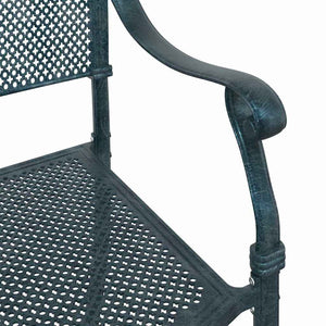 Gartenstuhl 2er Set Grün Aluminium
