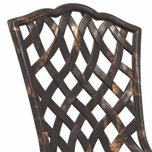 Bronze Aluminium Garten Bistro Set 3-teilig