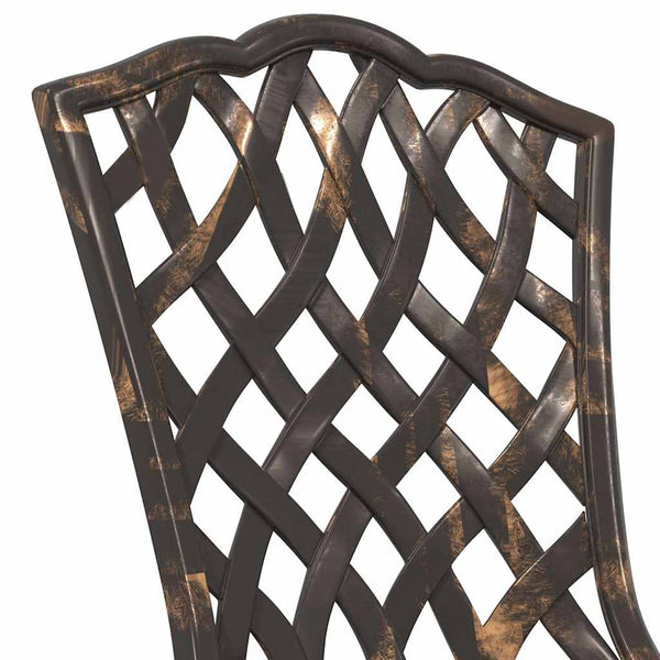 Bronze Aluminium Garten Bistro Set 3-teilig