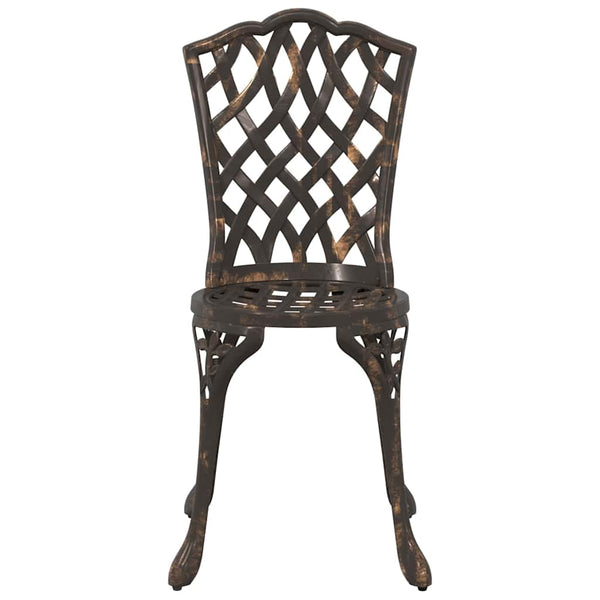 Bronze Aluminium Garten Bistro Set 3-teilig