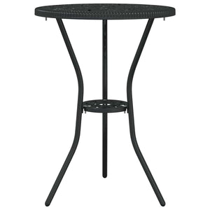 Schwarzes 3-teiliges Garten-Bistro-Set aus Aluminium