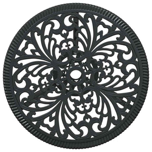 Schwarzes 3-teiliges Garten-Bistro-Set aus Aluminium