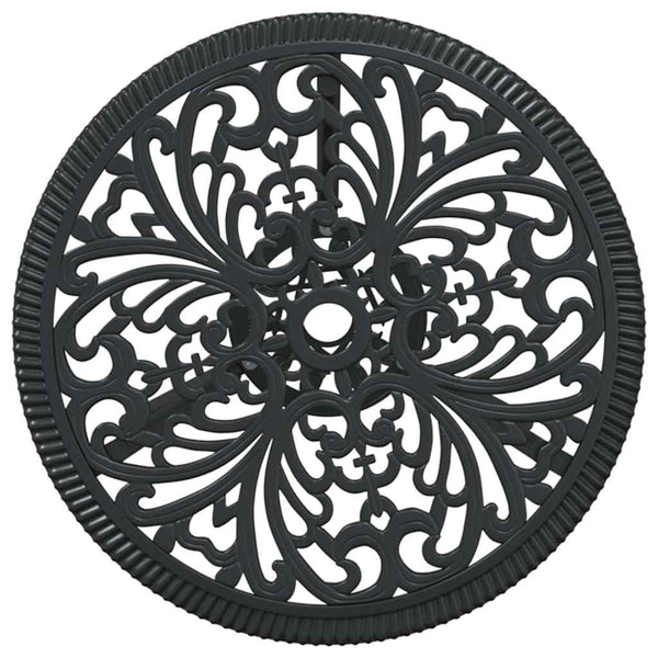 Schwarzes 3-teiliges Garten-Bistro-Set aus Aluminium