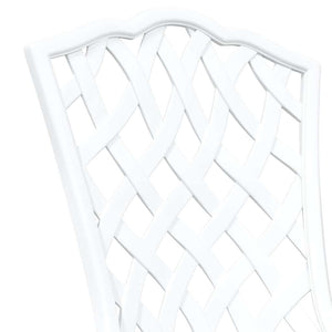 Garten Bistro Set 3-teilig Weiß Aluminium