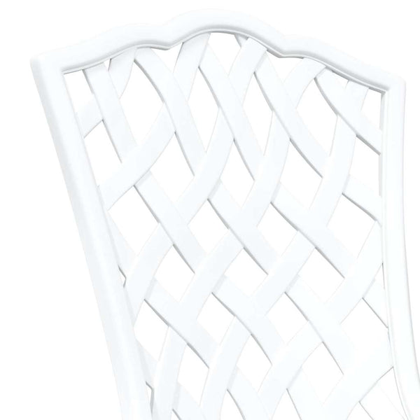 Garten Bistro Set 3-teilig Weiß Aluminium