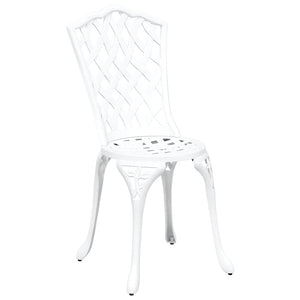 Garten Bistro Set 3-teilig Weiß Aluminium