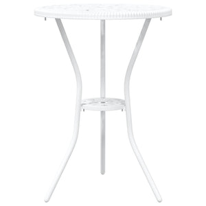 Garten Bistro Set 3-teilig Weiß Aluminium