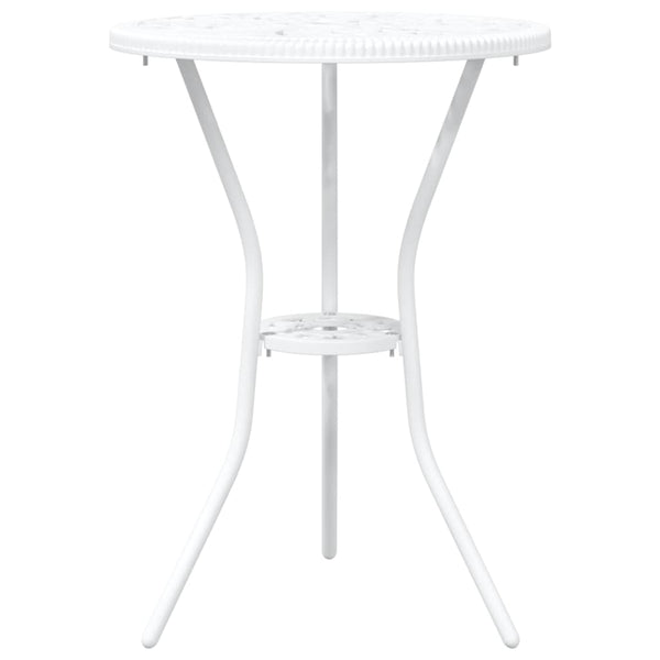 Garten Bistro Set 3-teilig Weiß Aluminium
