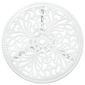 Garten Bistro Set 3-teilig Weiß Aluminium