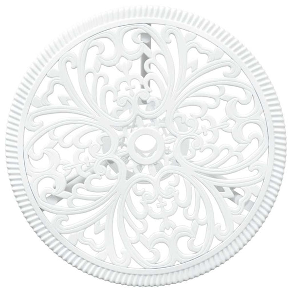 Garten Bistro Set 3-teilig Weiß Aluminium
