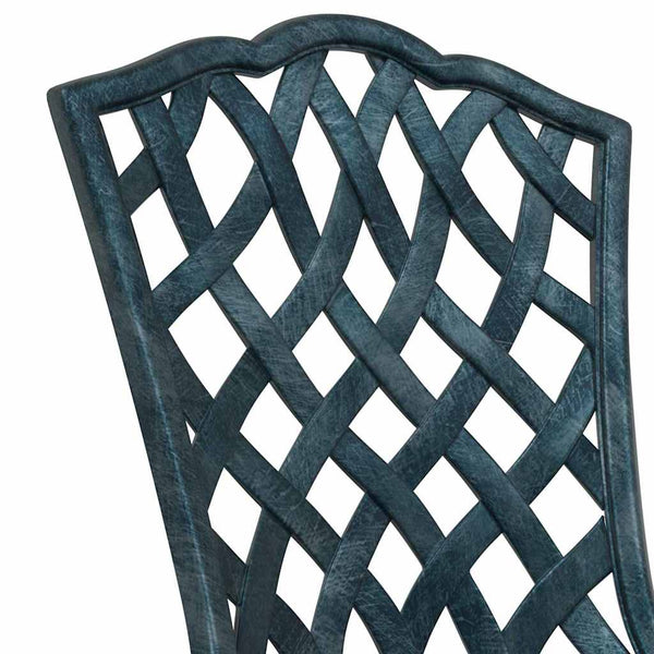 Grünes 3-teiliges Garten-Bistro-Set aus Aluminium