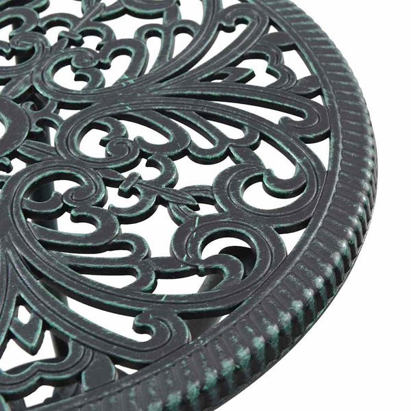 Grünes 3-teiliges Garten-Bistro-Set aus Aluminium
