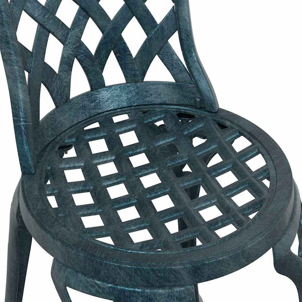 Grünes 3-teiliges Garten-Bistro-Set aus Aluminium