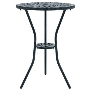 Grünes 3-teiliges Garten-Bistro-Set aus Aluminium