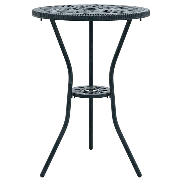 Grünes 3-teiliges Garten-Bistro-Set aus Aluminium