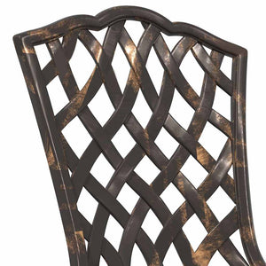 Bronze Gartenstühle 2er Set Aluminium