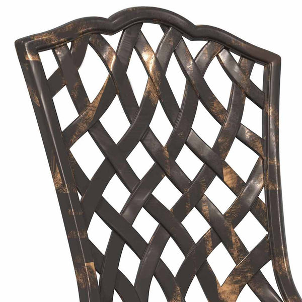 Bronze Gartenstühle 2er Set Aluminium