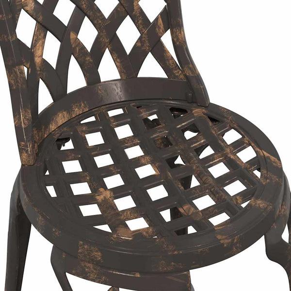 Bronze Gartenstühle 2er Set Aluminium