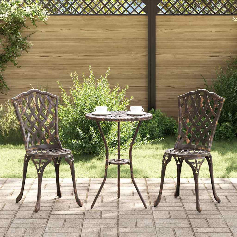 Bronze Gartenstühle 2er Set Aluminium