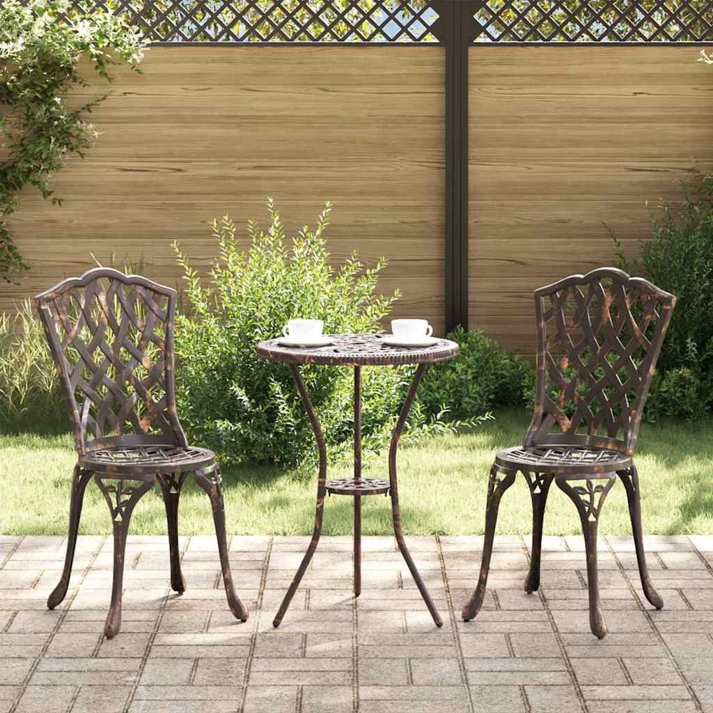 Bronze Gartenstühle 2er Set Aluminium