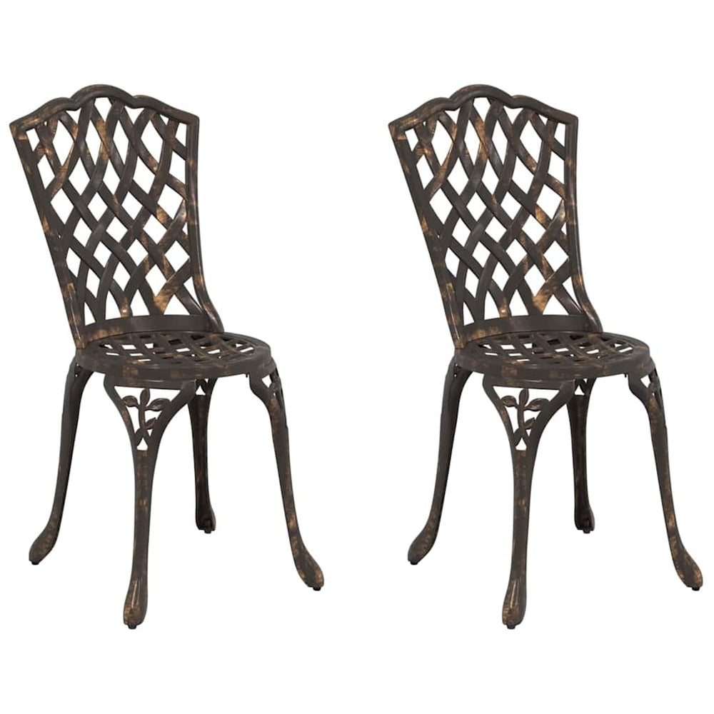 Bronze Gartenstühle 2er Set Aluminium