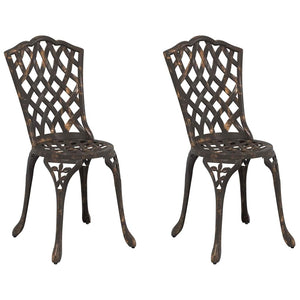 Bronze Gartenstühle 2er Set Aluminium