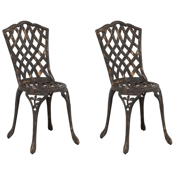 Bronze Gartenstühle 2er Set Aluminium