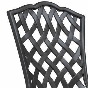 Gartenstuhl 2er Set Schwarz Aluminium