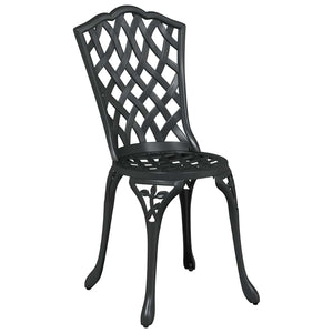 Gartenstuhl 2er Set Schwarz Aluminium