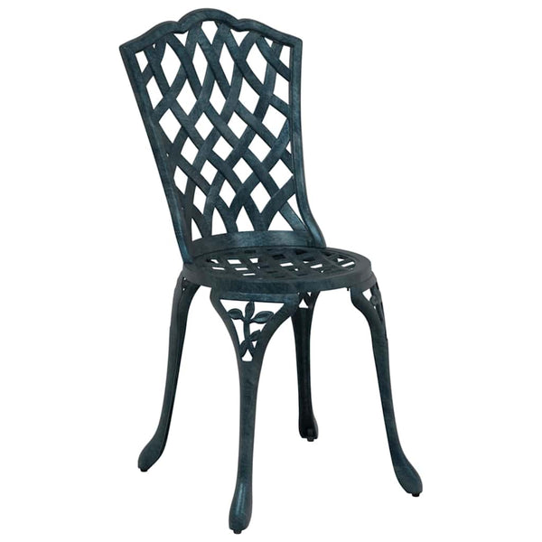 Gartenstuhl 2er Set Grün Aluminium
