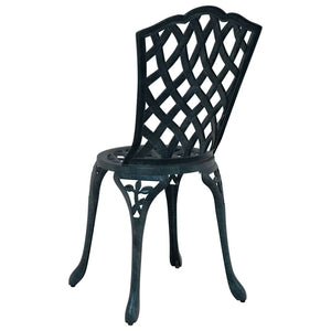Gartenstuhl 2er Set Grün Aluminium