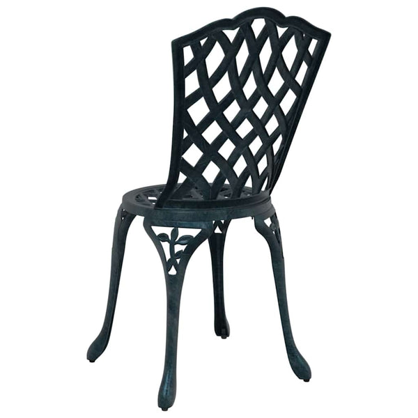 Gartenstuhl 2er Set Grün Aluminium