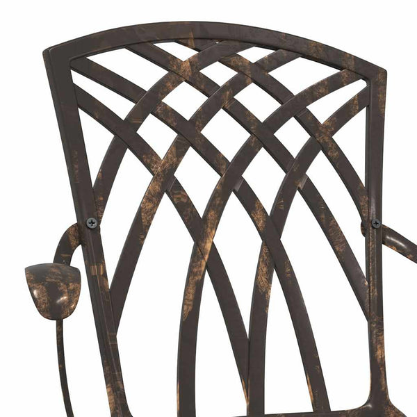 Bronze Gartenstühle 2er Set Aluminium
