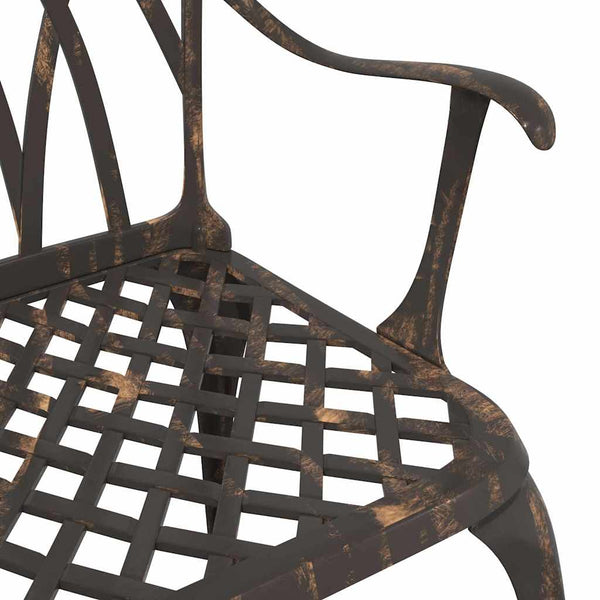 Bronze Gartenstühle 2er Set Aluminium