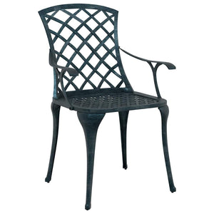Gartenstuhl 4er Set Grün Aluminium