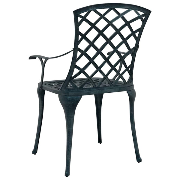Gartenstuhl 4er Set Grün Aluminium