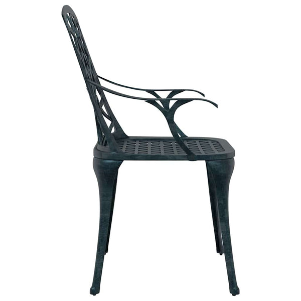 Gartenstuhl 4er Set Grün Aluminium
