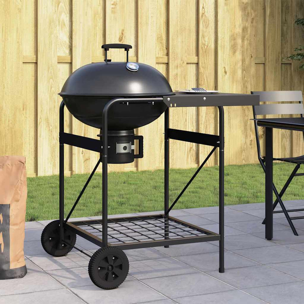 Outdoor Grill mit Rädern, Schwarz, 91x71x107 cm