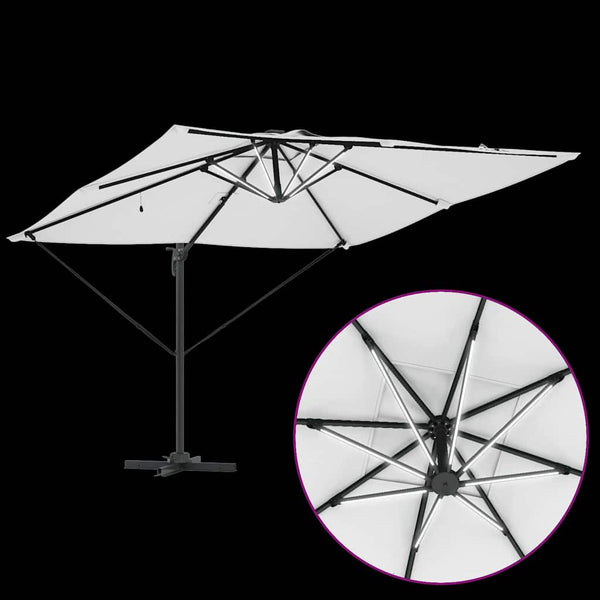Sandfarbener Sonnenschirm, 286 cm