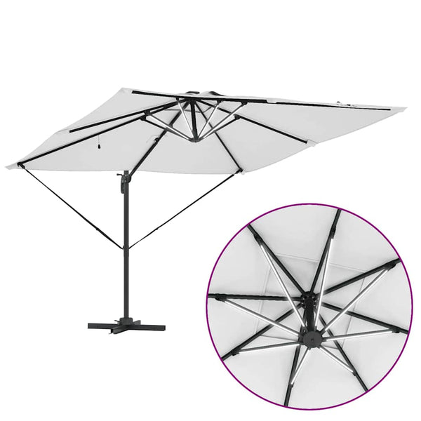 Sandfarbener Sonnenschirm, 286 cm