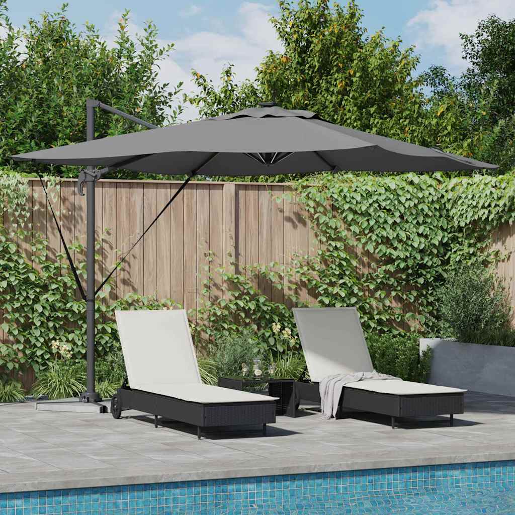 LED Sonnenschirm Anthrazit 286x284 cm